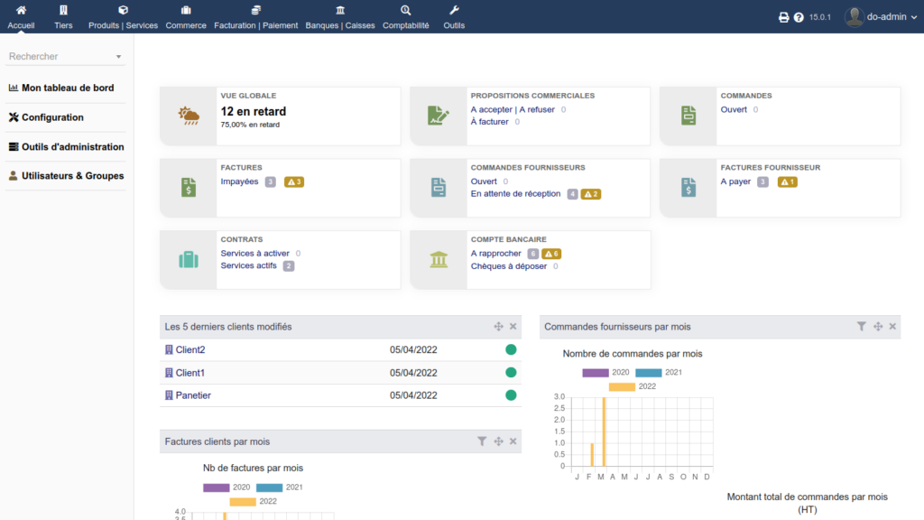 Dashboard ERP